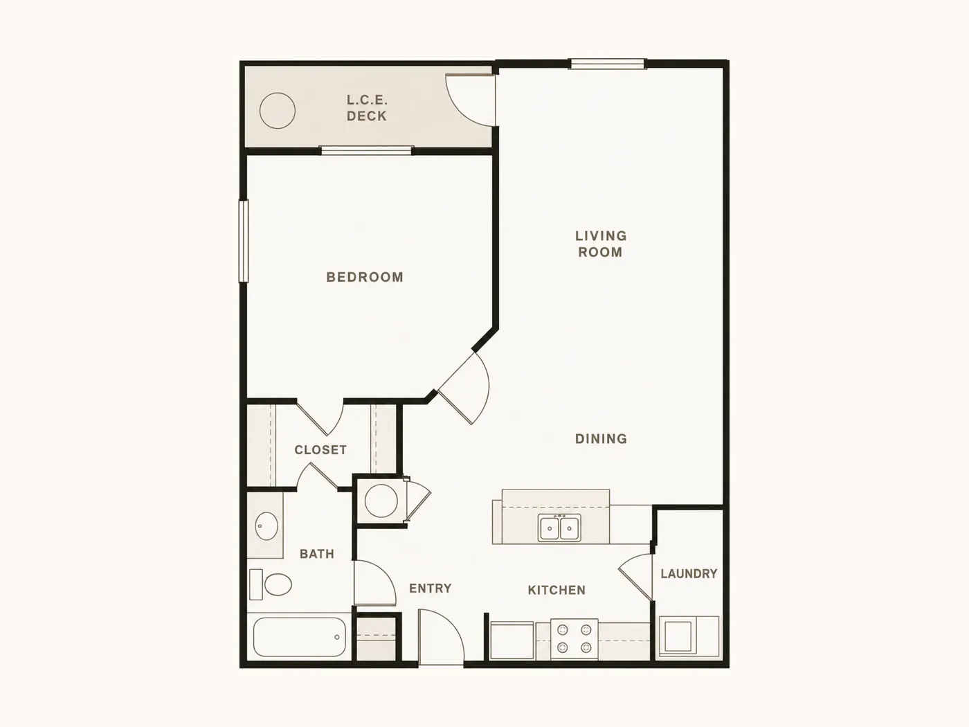 One Bedroom floor plan