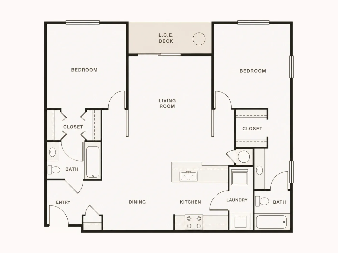 Two Bedroom floor plan
